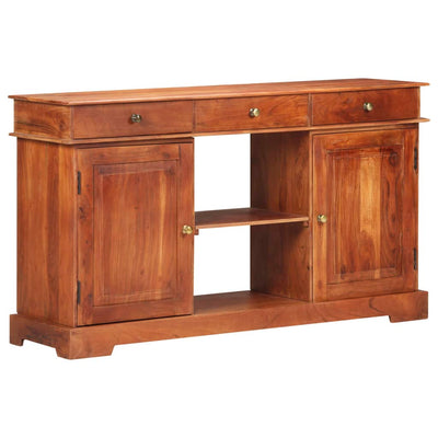 vidaXL Sideboard 135x35x75 cm Solid Acacia Wood