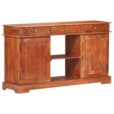 vidaXL Sideboard 135x35x75 cm Solid Acacia Wood