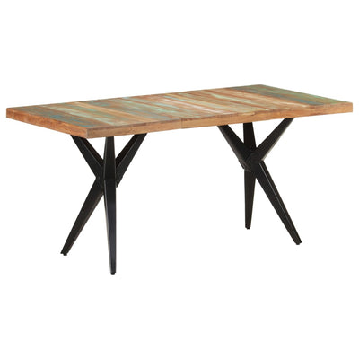 vidaXL Dining Table 160x80x76 cm Solid Reclaimed Wood