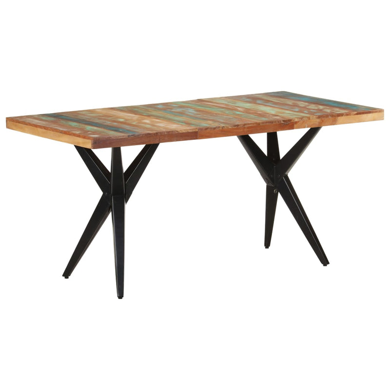 vidaXL Dining Table 160x80x76 cm Solid Reclaimed Wood