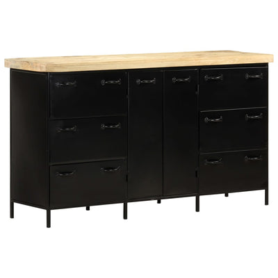 vidaXL Sideboard 140x38x76 cm Rough Mango Wood