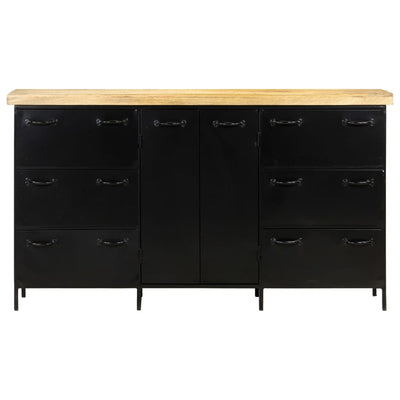 vidaXL Sideboard 140x38x76 cm Rough Mango Wood