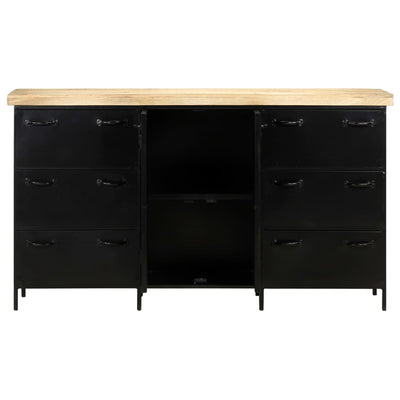 vidaXL Sideboard 140x38x76 cm Rough Mango Wood