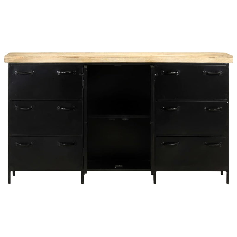 vidaXL Sideboard 140x38x76 cm Rough Mango Wood