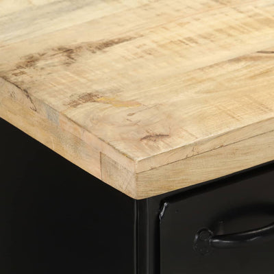 vidaXL Sideboard 140x38x76 cm Rough Mango Wood