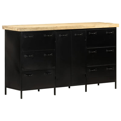 vidaXL Sideboard 140x38x76 cm Rough Mango Wood