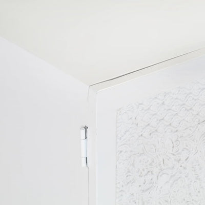 vidaXL TV Cabinet Black 115x30x46 cm Solid Mango Wood