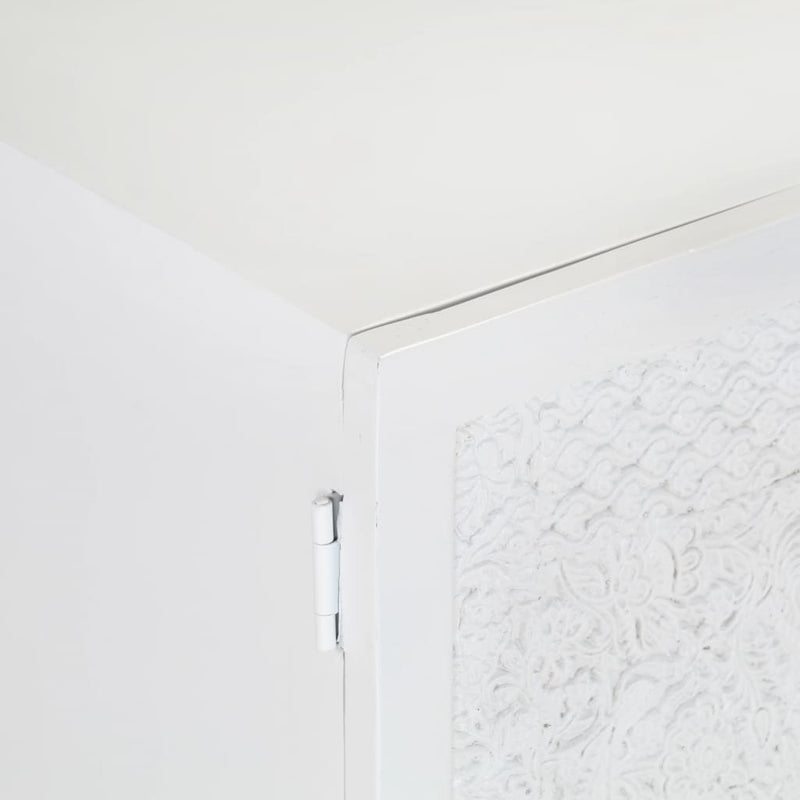 vidaXL TV Cabinet Black 115x30x46 cm Solid Mango Wood