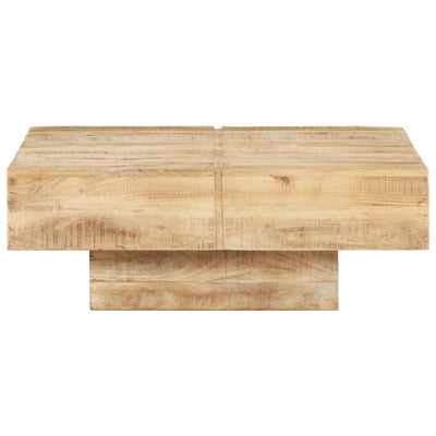 vidaXL Coffee Table 80x80x28 cm Solid Mango Wood