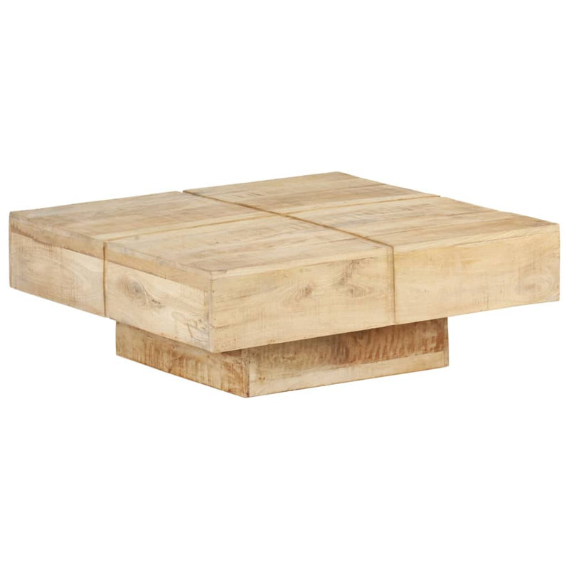 vidaXL Coffee Table 80x80x28 cm Solid Mango Wood