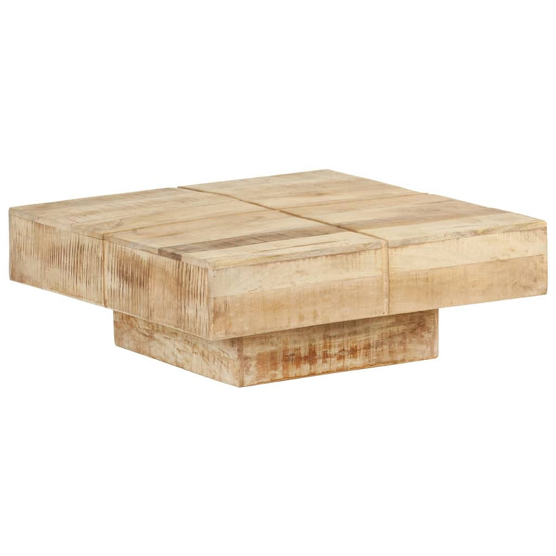 vidaXL Coffee Table 80x80x28 cm Solid Mango Wood