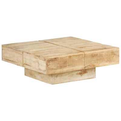 vidaXL Coffee Table 80x80x28 cm Solid Mango Wood