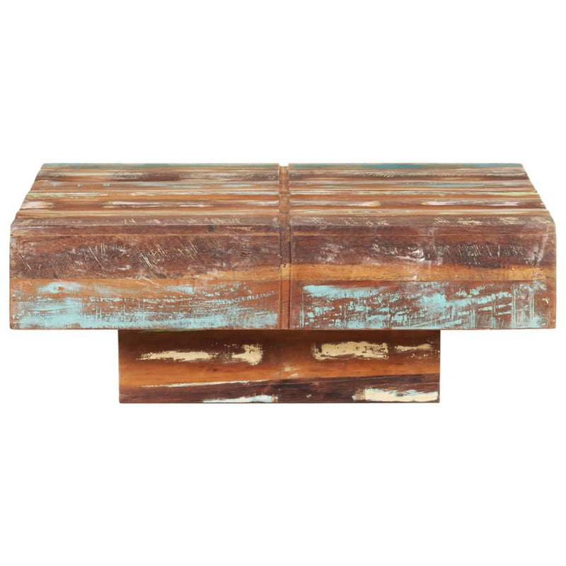 vidaXL Coffee Table 80x80x28 cm Solid Reclaimed Wood