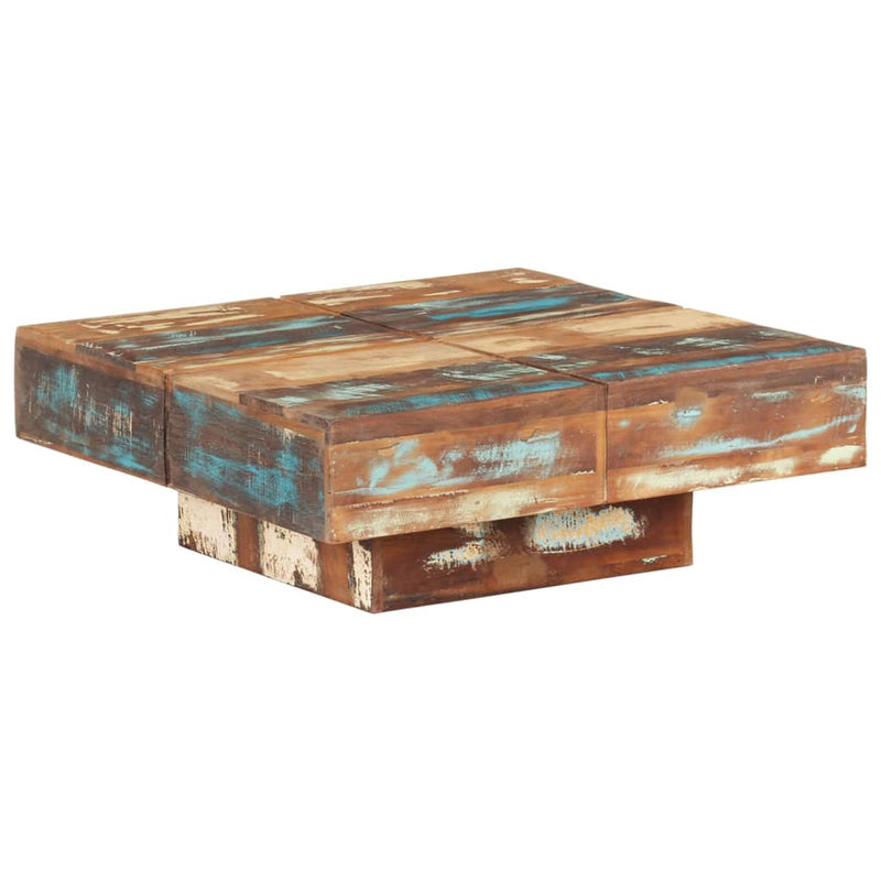 vidaXL Coffee Table 80x80x28 cm Solid Reclaimed Wood