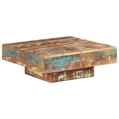 vidaXL Coffee Table 80x80x28 cm Solid Reclaimed Wood