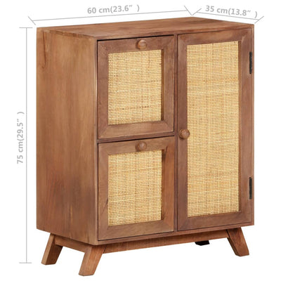 vidaXL Sideboard 60x35x75 cm Solid Mango Wood