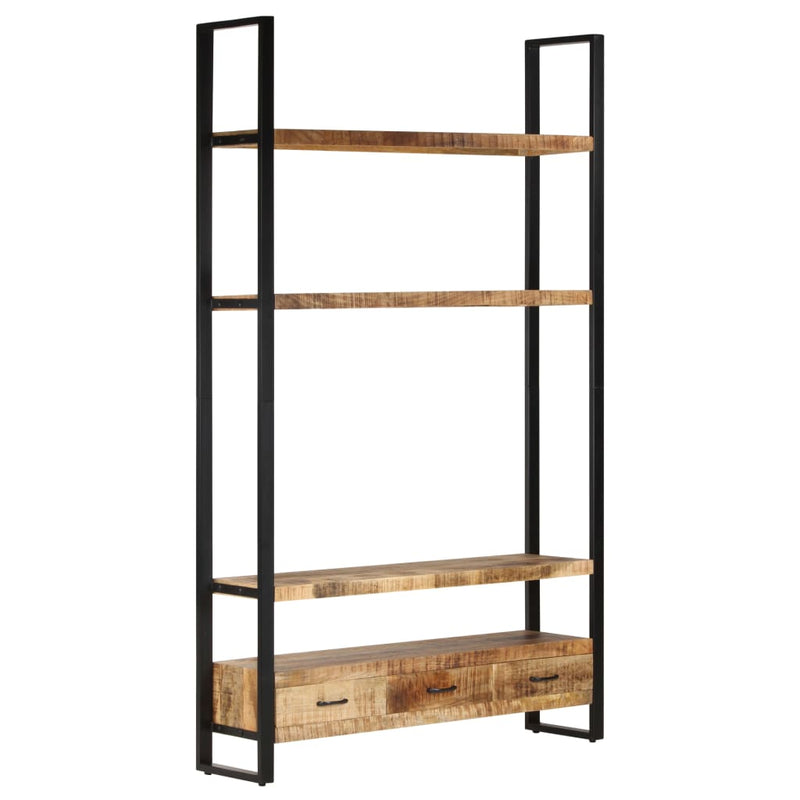 vidaXL Bookshelf 118x30x200 cm Solid Rough Mango Wood