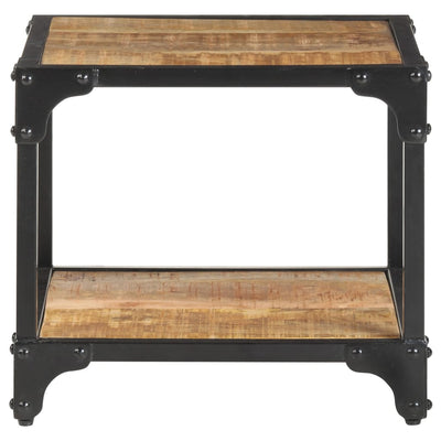 vidaXL Coffee Table 40x40x36 cm Solid Rough Mango Wood