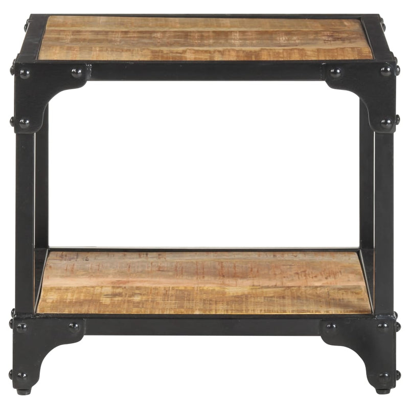 vidaXL Coffee Table 40x40x36 cm Solid Rough Mango Wood