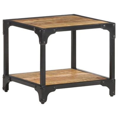 vidaXL Coffee Table 40x40x36 cm Solid Rough Mango Wood