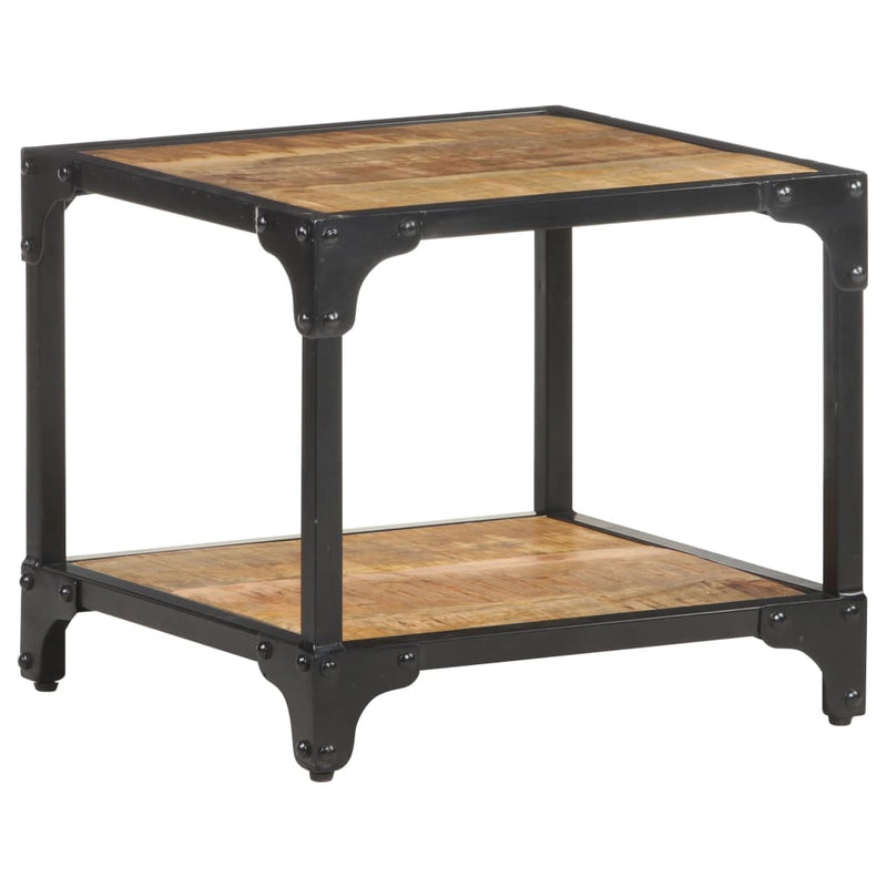 vidaXL Coffee Table 40x40x36 cm Solid Rough Mango Wood