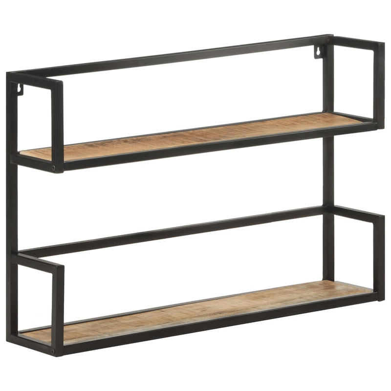 vidaXL Wall Shelf 80x20x60 cm Rough Mango Wood