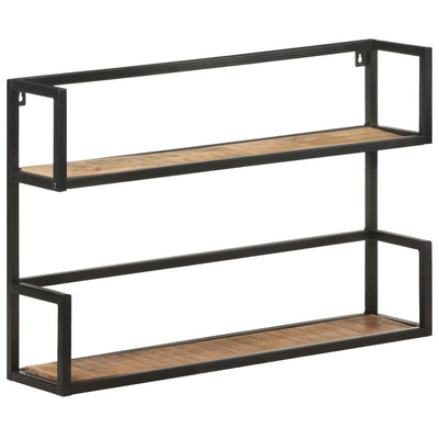 vidaXL Wall Shelf 80x20x60 cm Rough Mango Wood