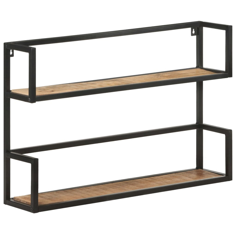vidaXL Wall Shelf 80x20x60 cm Rough Mango Wood