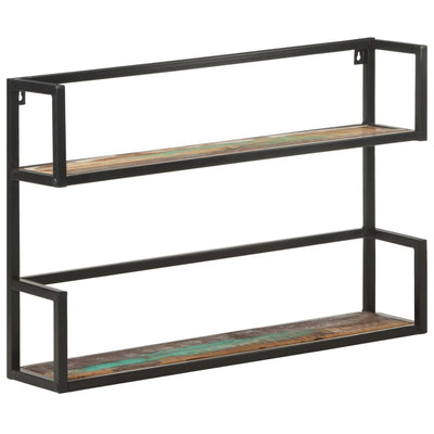 vidaXL Wall Shelf 60x20x60 cm Solid Reclaimed Wood