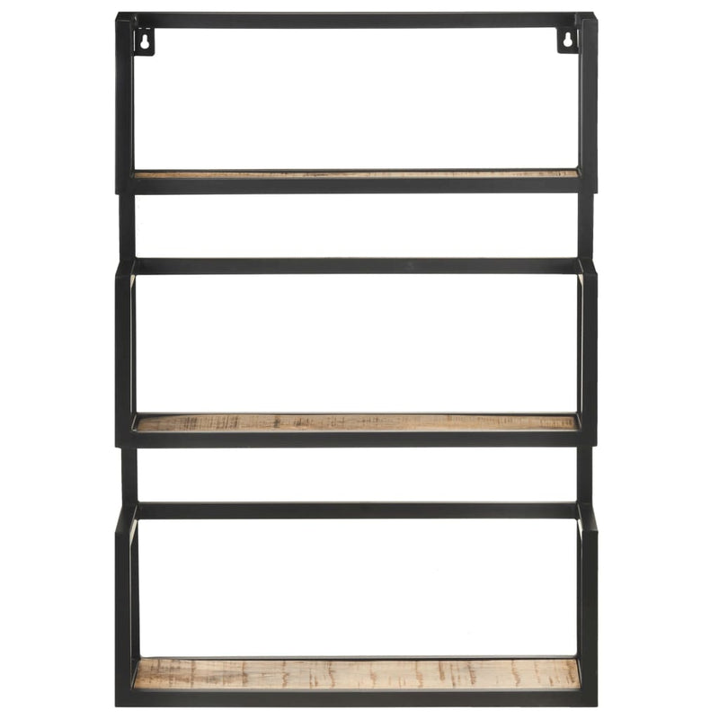 vidaXL Wall Shelf 60x20x85 cm Rough Mango Wood