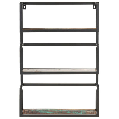 vidaXL Wall Shelf 60x20x85 cm Solid Reclaimed Wood
