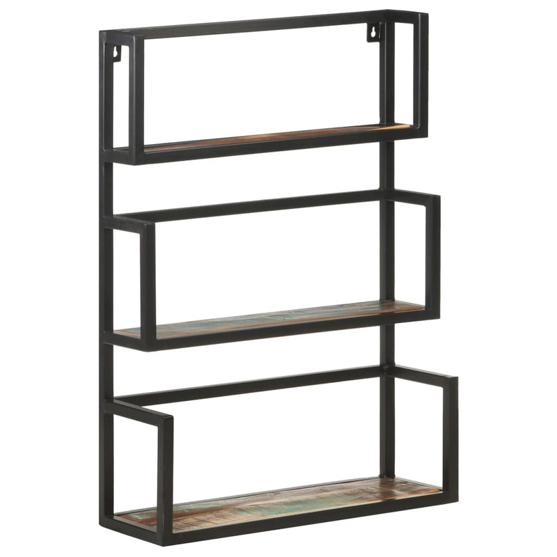 vidaXL Wall Shelf 60x20x85 cm Solid Reclaimed Wood