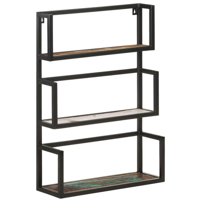 vidaXL Wall Shelf 60x20x85 cm Solid Reclaimed Wood
