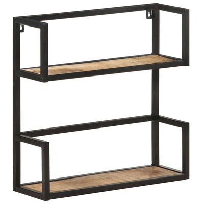 vidaXL Wall Shelf 80x20x60 cm Rough Mango Wood