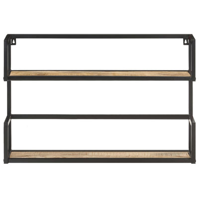vidaXL Wall Shelf 80x20x60 cm Rough Mango Wood