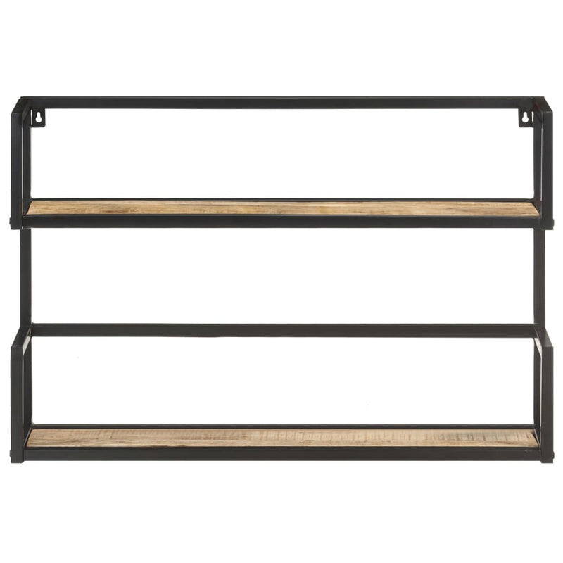 vidaXL Wall Shelf 80x20x60 cm Rough Mango Wood