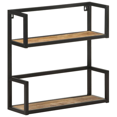 vidaXL Wall Shelf 80x20x60 cm Rough Mango Wood