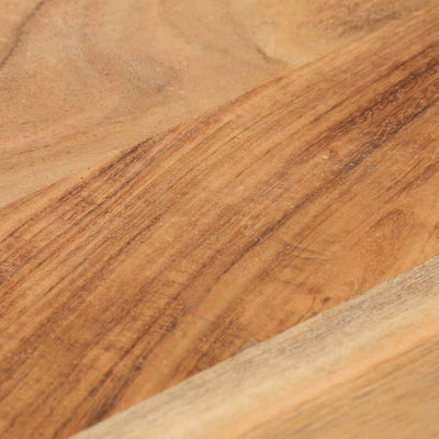 vidaXL Side Table Brown 45x35x49 cm Solid Acacia Wood & Cast Iron