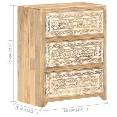 vidaXL Sideboard 60x35x75 cm Solid Mango Wood