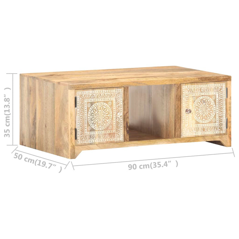 vidaXL Coffee Table 90x50x35 cm Solid Mango Wood
