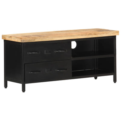 vidaXL TV Cabinet 90x30x41 cm Rough Mango Wood