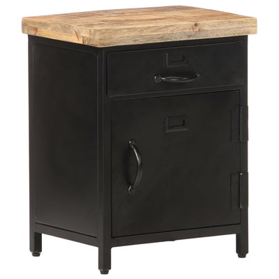 vidaXL Bedside Cabinet 40x30x52 cm Rough Mango Wood