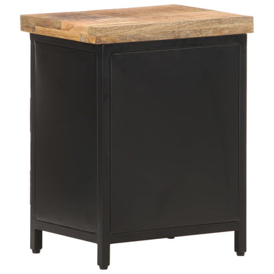 vidaXL Bedside Cabinet 40x30x52 cm Rough Mango Wood