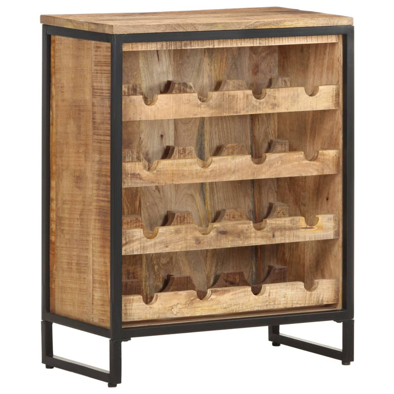 vidaXL Wine Cabinet 62x33x78.5 cm Rough Mango Wood