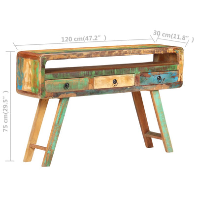 vidaXL Sideboard 120x30x75 cm Solid Reclaimed Wood