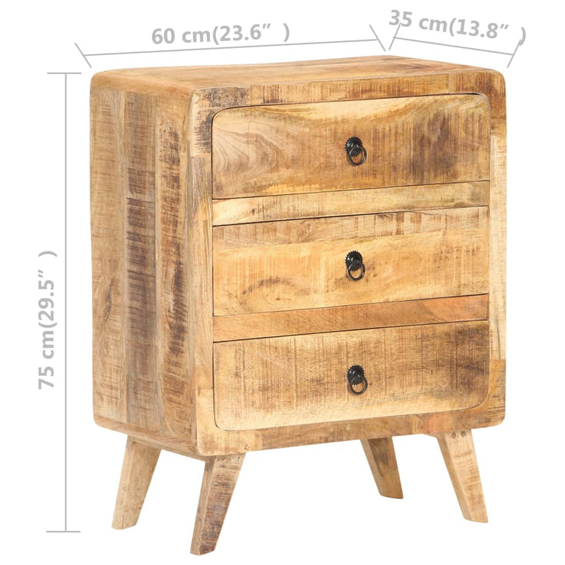 vidaXL Sideboard 60x35x75 cm Rough Mango Wood