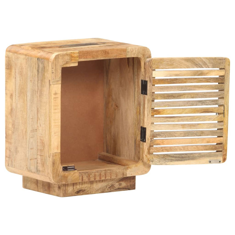 vidaXL Bedside Cabinet 40x30x50 cm Rough Mango Wood