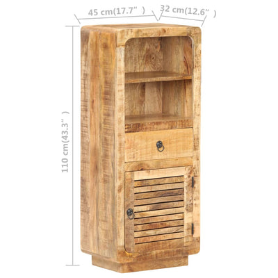 vidaXL Highboard 45x32x110 cm Rough Mango Wood