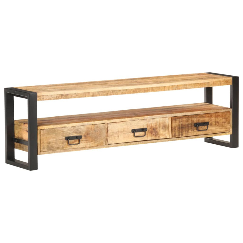 vidaXL TV Cabinet 150x30x45 cm Solid Rough Mango Wood