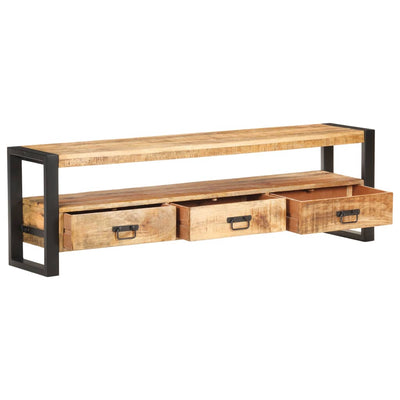 vidaXL TV Cabinet 150x30x45 cm Solid Rough Mango Wood